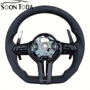 Volant de voiture en microfibre suédée et fibre de carbone modèle M Sport pour <span class=keywords><strong>BMW</strong></span> M550i F10 M4 F82 2008 <span class=keywords><strong>bmw</strong></span> 528i 325i F33 435i - Product Image 1