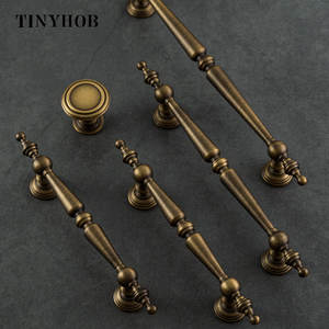 ヨーロピアンヴィンテージブロンズ/垂直ラインソリッドブラス引き出しノブTバーハンドルベッドルームプルキッチンキャビネットドアハンドルC-5685 - Product Image 5