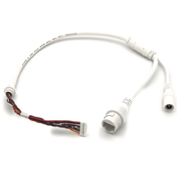 Cable de Seguridad para Cámaras CCTV de Alta Calidad, 350MM, PVC Aislado, Conductor de Cobre, Arnés de Cableado de Interfaz de Red para Seguridad