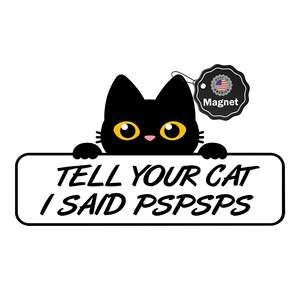 Aimant de pare-chocs de voiture chat noir amusant le plus populaire d'Amazon, aimant de phrase PSPSPS amusant, autocollant de voiture - Product Image 4