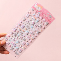 Autocollant en mousse, autocollant gonflé, autocollant en relief, autocollant animal mignon, autocollant pour enfants, chat, lapin, ours, animaux marins, 4 modèles