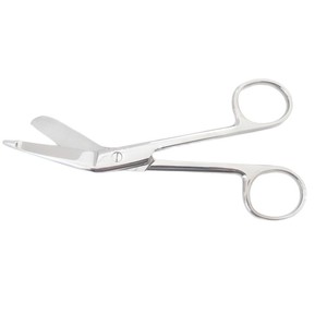 Ciseaux à gaze médicaux en acier inoxydable avec poignées dorées et pointes sphériques, ciseaux à gaze de 14 cm et 18 cm. - Product Image 3