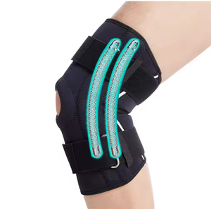 Rodillera Deportiva Profesional FSPG con Correa Antideslizante, Soporte <span class=keywords><strong>de</strong></span> Placa <span class=keywords><strong>de</strong></span> Acero, Protección Anticolisión <span class=keywords><strong>de</strong></span> Silicona para <span class=keywords><strong>Menisco</strong></span> - Product Image 1
