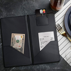 Cartella per banconote da ristorante in PVC con Logo personalizzato presentatore di banconote in pelle <span class=keywords><strong>PU</strong></span> - Product Image 4