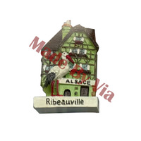 Aimant de réfrigérateur souvenir d'Alsace français personnalisé, aimant de réfrigérateur de mariage, aimant de réfrigérateur créatif 3D pour la décoration de la maison