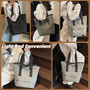 Bolsa <span class=keywords><strong>de</strong></span> Hombro Deportiva <span class=keywords><strong>de</strong></span> Viaje, <span class=keywords><strong>de</strong></span> Nailon, con Cierre Suave, <span class=keywords><strong>de</strong></span> Gran Capacidad, Estilo Casual, Minimalista, Color Sólido, MOQ Bajo, para la Escuela y la Oficina - Product Image 5