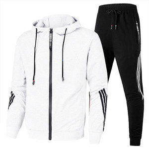 Ensemble sweat à capuche et pantalon de survêtement Tiyo pour homme, noir, doublure polaire, séchage rapide, en molleton bouclette, tenue décontractée sportive deux pièces, coupe ajustée, vêtements de loisirs - Product Image 5
