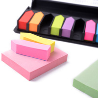 Bloc-notes personnalisé promotionnel, autocollants en papier, index rectangulaires, ensemble de notes adhésives de bureau, boîte en cuir, bloc-notes avec logo personnalisé