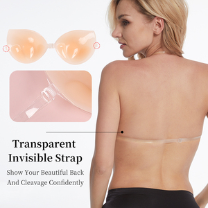 Copricapezzoli Adesivi Personalizzati, <span class=keywords><strong>Reggiseno</strong></span> Senza Spalline in Silicone, <span class=keywords><strong>Reggiseno</strong></span> Adesivo Push-up in Gel di Silicone per Donne - Product Image 3