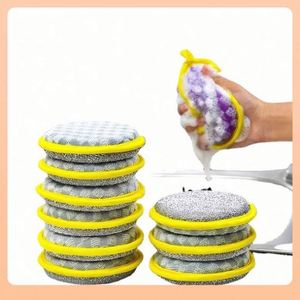 Wholesale Double Sided Reusable <b>Environment</b> Friendly Sponge High Water Absorption for Kitchen Cleaning Pans Pots Pads - Product Image 5