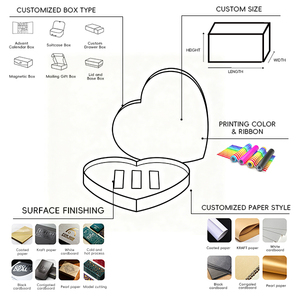Boîte d'emballage pour soins <span class=keywords><strong>de</strong></span> la peau en carton rigide écologique, deux pièces, logo personnalisé, coffret cadeau <span class=keywords><strong>de</strong></span> luxe en forme <span class=keywords><strong>de</strong></span> cœur avec insert - Product Image 5