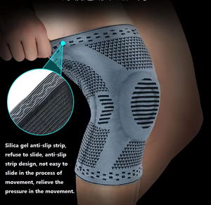 Genouillère de protection sportive Aofit personnalisée en usine, tricotée en 3D, antidérapante, avec rembourrage en silicone souple - Product Image 2