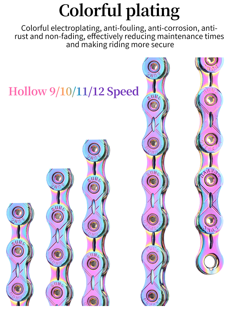 Wholesale SUMC Bicycle Parts - Ultralight Rainbow Chain