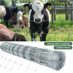 Cerca Metálica <span class=keywords><strong>de</strong></span> Alta Resistencia para Ganado, 6 pies x 50 m, Galvanizada en Caliente, con Nudos Fijos, para Protección <span class=keywords><strong>de</strong></span> Ganado en Pastizales - Product Image 2
