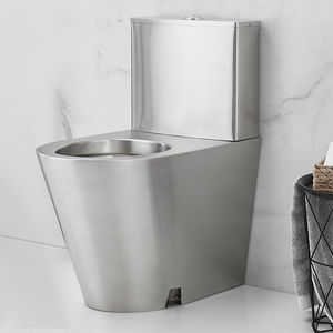 WC mural en acier inoxydable 304 résistant aux vandales pour toilettes publiques haute sécurité, réservoir encastré - Product Image 3