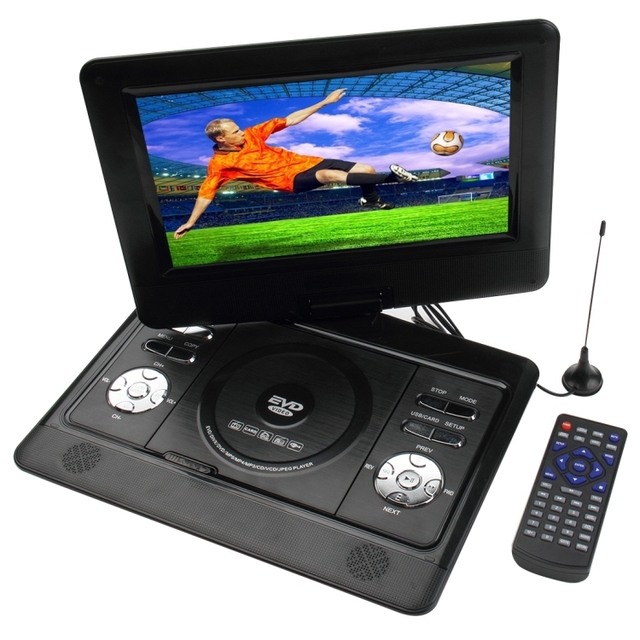 10 Inch TFT LCD Screen Digital Multimedia Portable DVD With Card Reader & USB Port, Support TV & Game Function