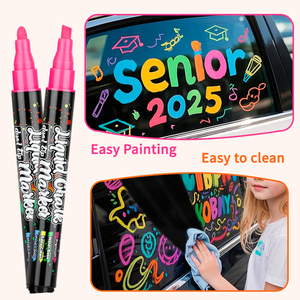 Pena Kaca Cair 47 Warna yang Dapat Dihapus, Tinta Berbasis Air Impor, Pena Spidol Kapur Cair 5MM untuk Sekolah - Product Image 2