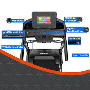 Per Lijiujia commerciale elettrico tapis roulant Fitness multifunzione Design pieghevole schermo LCD 150kg per attrezzature da palestra include Calo - Product Image 6