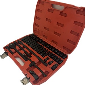Ensemble de clés à douille pneumatiques convertibles 40 pièces avec cliquet, barre d'extension carrée/longue, remises en gros, logo personnalisable - Product Image 2