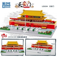Bloques de Construcción Lezi TIAN an MEN 2024, Juguete Educativo de Plástico ABS, Modelo de Ensamblaje DIY, Construcción a Escala 1:8, Juego de Microbloques
