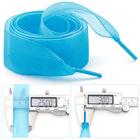 Lacets en organza sur mesure de 25 mm, rubans transparents unis, sangles en satin de 2,5 cm pour baskets, décoration de boîtes cadeaux, vente en gros en vrac