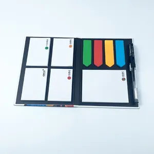 Professionele Aangepaste Sticky Notes Pad Kleurrijke Tabbladen Memo Pads Mode Aangepaste Promotie Sticknote