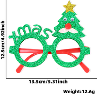 Lunettes de fête vertes pour Noël, accessoire photo accrocheur pour réunions de Noël, cadeaux pour enfants et petits cadeaux – Vente chaude