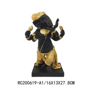 Ingrosso in resina creativa statua di Buddha decorazioni religiose per la casa statua di Ganesha Hindu dio indiano idoli elefante dio figurine - Product Image 3