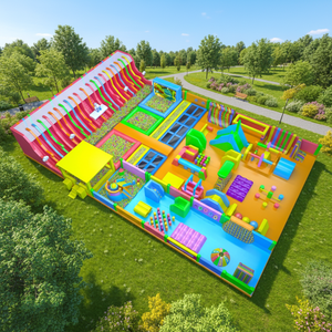 <span class=keywords><strong>Mega</strong></span> Castillo Inflable, Parque de Juegos Interior, Ciudad de Diversión Temática, Castillo de Brincos - Product Image 1