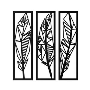 Décoration murale artistique moderne personnalisée en métal noir découpée au laser pour la maison - Product Image 2