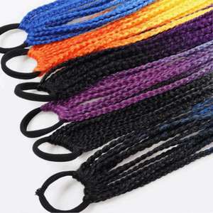 FX-HA81 capelli sintetici in fibra ad alta temperatura con coda di cavallo dritta a tre fili per bambini hanno migliorato la visibilità trecce sporche - Product Image 3