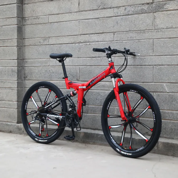 26 дюймовый велосипедный складной велосипед с оправой из магниевого сплава с подвеской