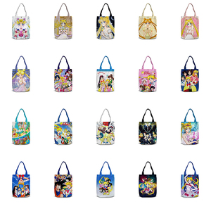 Vente en gros de sacs de courses fourre-tout décontractés dessin animé avec logo personnalisé grande capacité jolis sacs à bandoulière mignons de <span class=keywords><strong>marin</strong></span> en toile pour <span class=keywords><strong>filles</strong></span> - Product Image 2