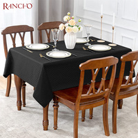 Nappe Jacquard noire carrée, style japonais, pour hôtel