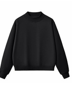 Pull ample à col montant pour femme, coupe décontractée, doux et décontracté pour tous les jours