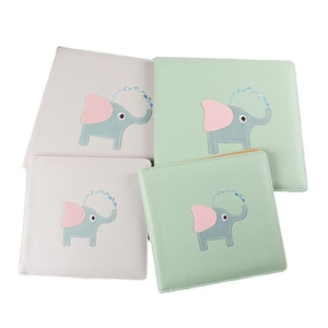 Álbum de Cuero PU Color Macaron Elegante con Bordado de <span class=keywords><strong>Elefante</strong></span>, <span class=keywords><strong>Libro</strong></span> de Fotos para Uso Diario y Regalo para Bebés - Product Image 4