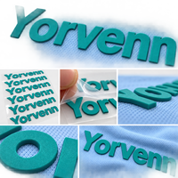 Patch logo 3D personnalisé en caoutchouc, étiquette de transfert thermique en silicone mat haute densité pour vêtements, sweats à capuche, t-shirts, casquettes