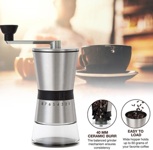 Molinillo <span class=keywords><strong>de</strong></span> Café Manual con ajuste ajustable, fresa cónica y amoladora <span class=keywords><strong>de</strong></span> café <span class=keywords><strong>de</strong></span> grano completo <span class=keywords><strong>de</strong></span> acero inoxidable cepillado - Product Image 5