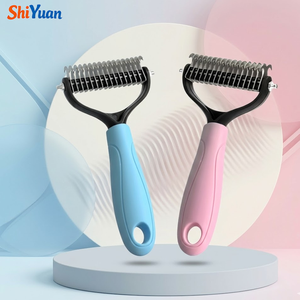 SHIYUAN Dog Cat Dematting Brush Pet Grooming Comb for Removing Knots and Tangles Professional Grooming <strong>Undercoat</strong> <strong>Rake</strong> - Product Image 1