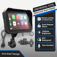 Bestsonic Layar 5 inci untuk Motor Sistem Navigasi Apple CarPlay untuk Sepeda Motor Layar HD Tahan Air Desain Lepas Pasang Cepat