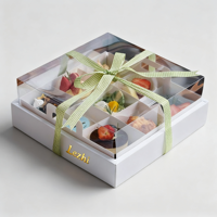 Fournisseur chinois Gâteau Pâtisserie Biscuit Dessert Thé de l'après-midi Boîtes d'emballage Boîte à biscuits transparente biodégradable