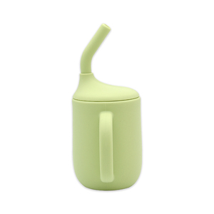 Tasse d'apprentissage en silicone pour enfants, anti-fuite, avec couvercle détachable, poignée ergonomique et bec souple – Fourniture d'alimentation pour tout-petits - Product Image 2