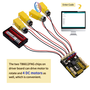 Kebestudio 4WD TB6612 papan perisai ekspansi Driver Motor UNTUK <span class=keywords><strong>Arduino</strong></span> untuk DIY kucing pintar - Product Image 6
