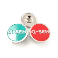 Kancing Tekan 4 Bagian Custom dari Paduan Seng Berlapis Emas Ramah Lingkungan dengan Logo Timbul 18mm untuk Pakaian, Tas, Abaya, Celana Training