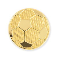 Offre Spéciale Football vierge personnalisé pour épinglette nouveau moulage sous pression métal artisanat or exercice Football Souvenir cadeau épingles en gros
