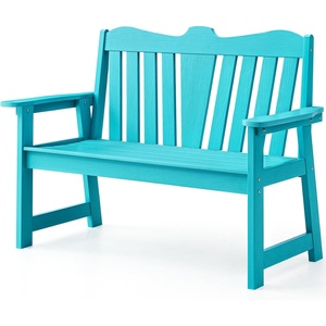 Banco para Exteriores Resistente a la Intemperie, <span class=keywords><strong>de</strong></span> Plástico HIPS Negro <span class=keywords><strong>con</strong></span> Aspecto <span class=keywords><strong>de</strong></span> <span class=keywords><strong>Madera</strong></span>, Resistente al Sol, Lluvia y Nieve, <span class=keywords><strong>de</strong></span> 2 Plazas, Extra Grande, para Patio, Jardín, Terraza - Product Image 5