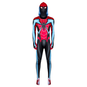 Costume de cosplay de <span class=keywords><strong>super</strong></span>-héros de haute qualité pour Halloween, combinaison en spandex pour adultes et enfants, costume de film Miles Morales - Product Image 5