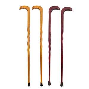 Bastoni da passeggio e trekking vintage in legno massello, all'ingrosso, con impugnatura a cucchiaio, bastoni da trekking per anziani, bastoni da esterno per fratture alle gambe - Product Image 3