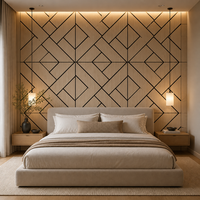 Panneau mural en feutre PET moderne pour l'absorption acoustique - Panneau acoustique en polyester pour appartement