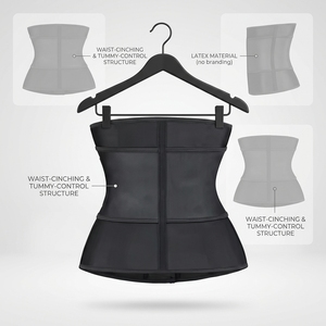 Gaine amincissante et sculptante pour femme, style <span class=keywords><strong>Faja</strong></span> colombienne, avec fermeture à une sangle et agrafes, en latex, pour la taille - Product Image 4